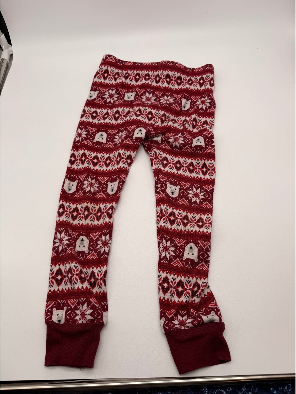 Old Navy Girls Red Fair Isle Leggings 3t red holiday winter